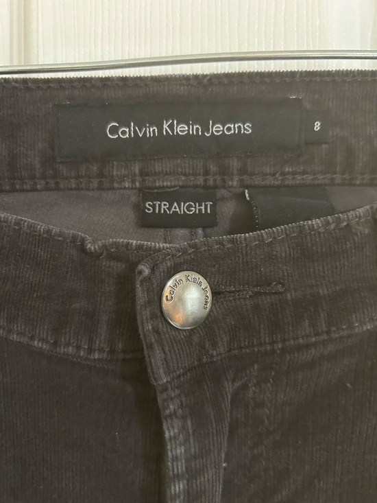 Calvin Klein Jeans Pants - Calvin Klein Jeans Washed Black Corduroy Straight Leg Pants Size 8